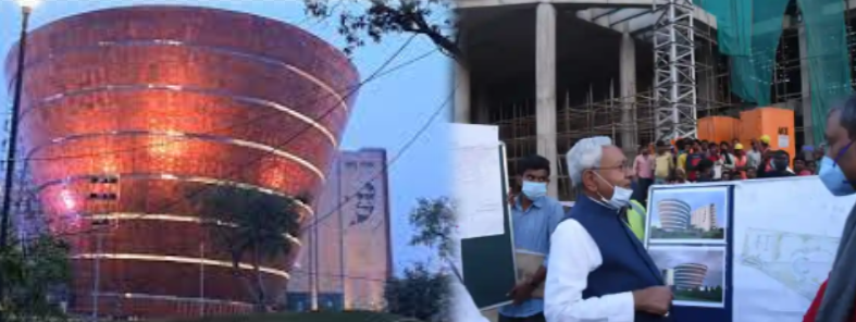 CM नीतीश ने निर्माणाधीन बापू टावर का लिया जायजा
